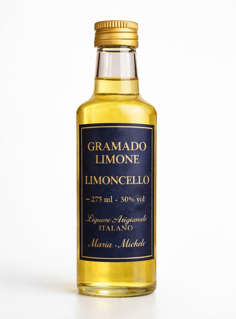 Garrafa de limoncello Limone Gramado com limões